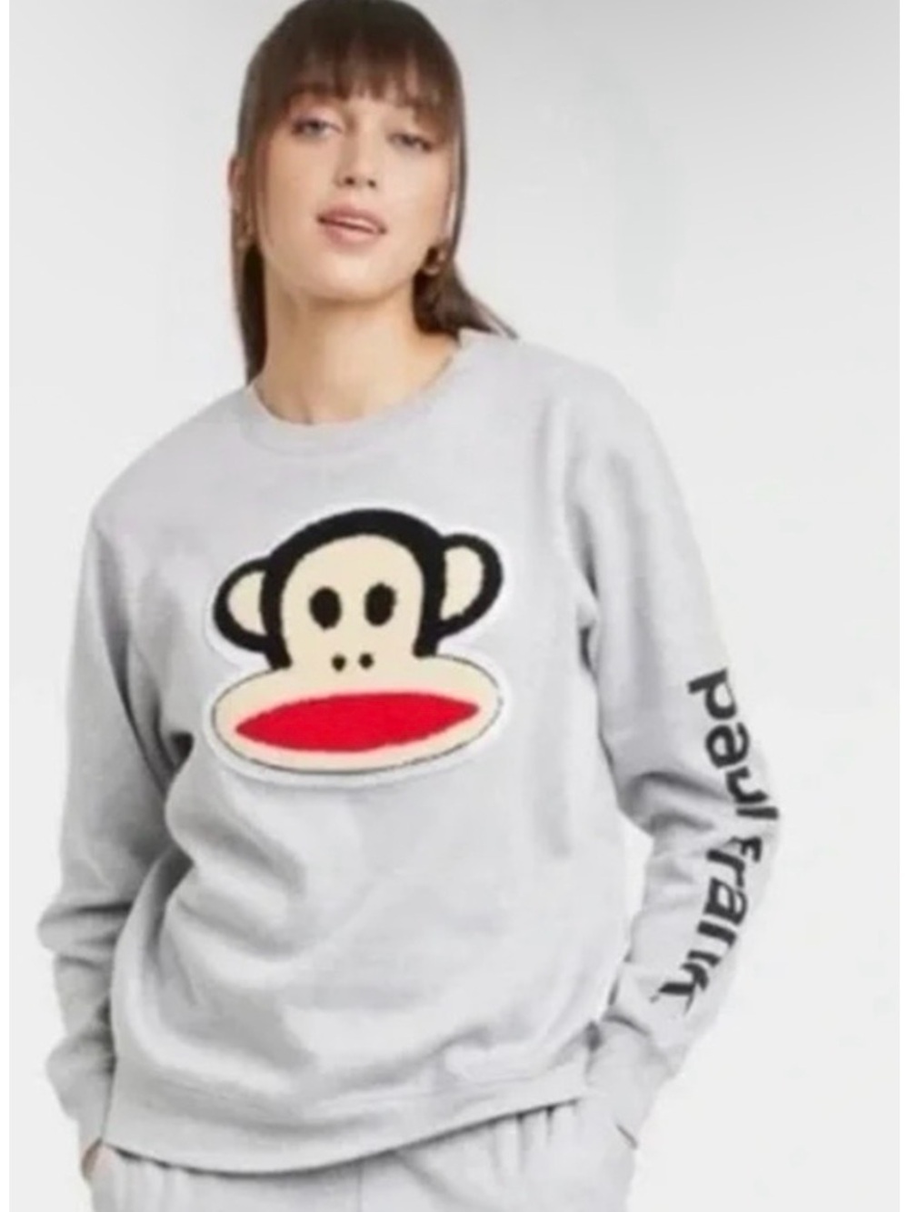 Paul Frank Crew Neck Monkey Sweatshirt Gray Size Women’s Small